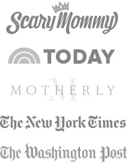 A list of brands which feature Sittercity: Scary Mommy, The Today Show, Motherly, The New York Times, and the Washington Post